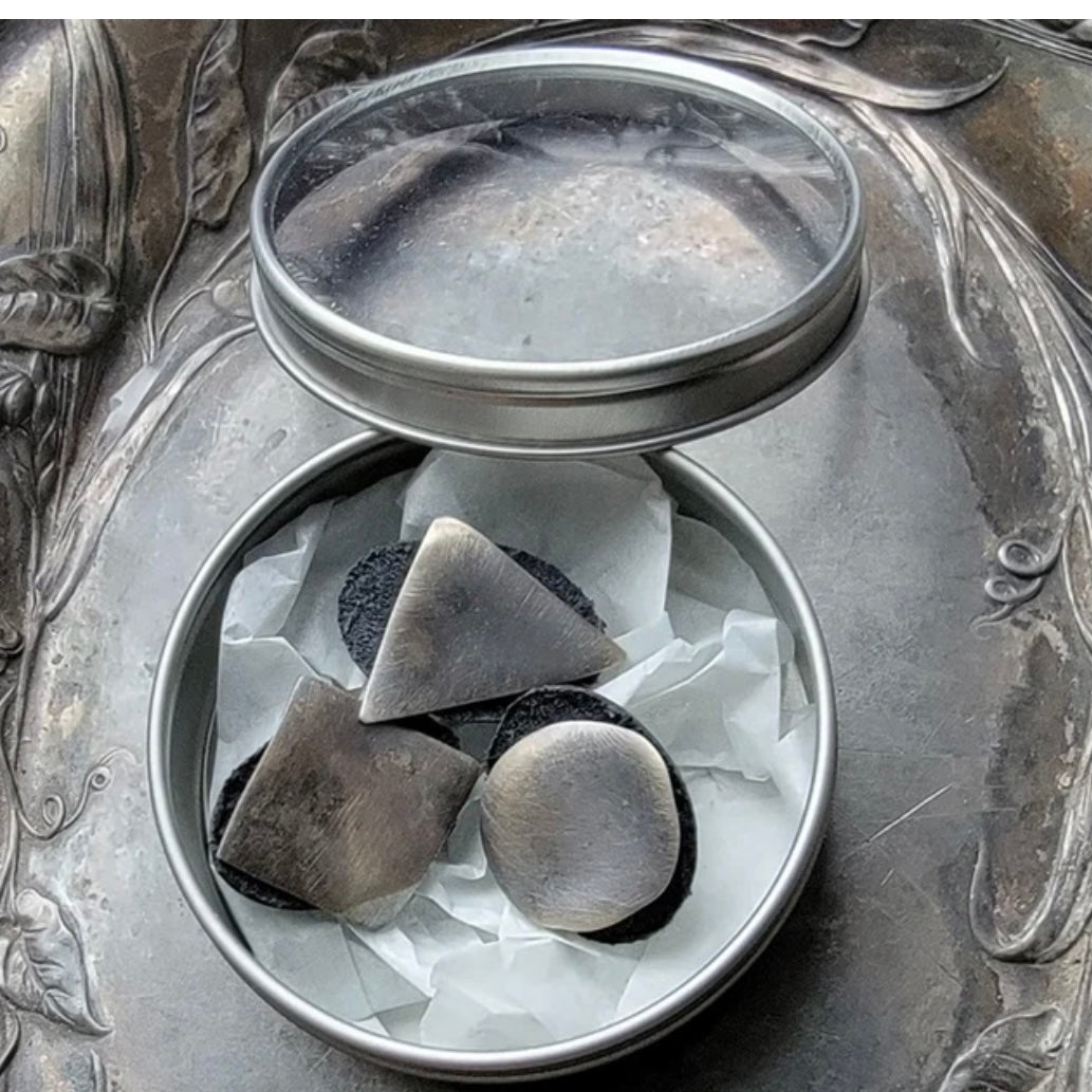 Midcentury Modern Stud Buttons - Graphite Set of 3