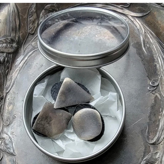 Midcentury Modern Stud Buttons - Graphite Set of 3