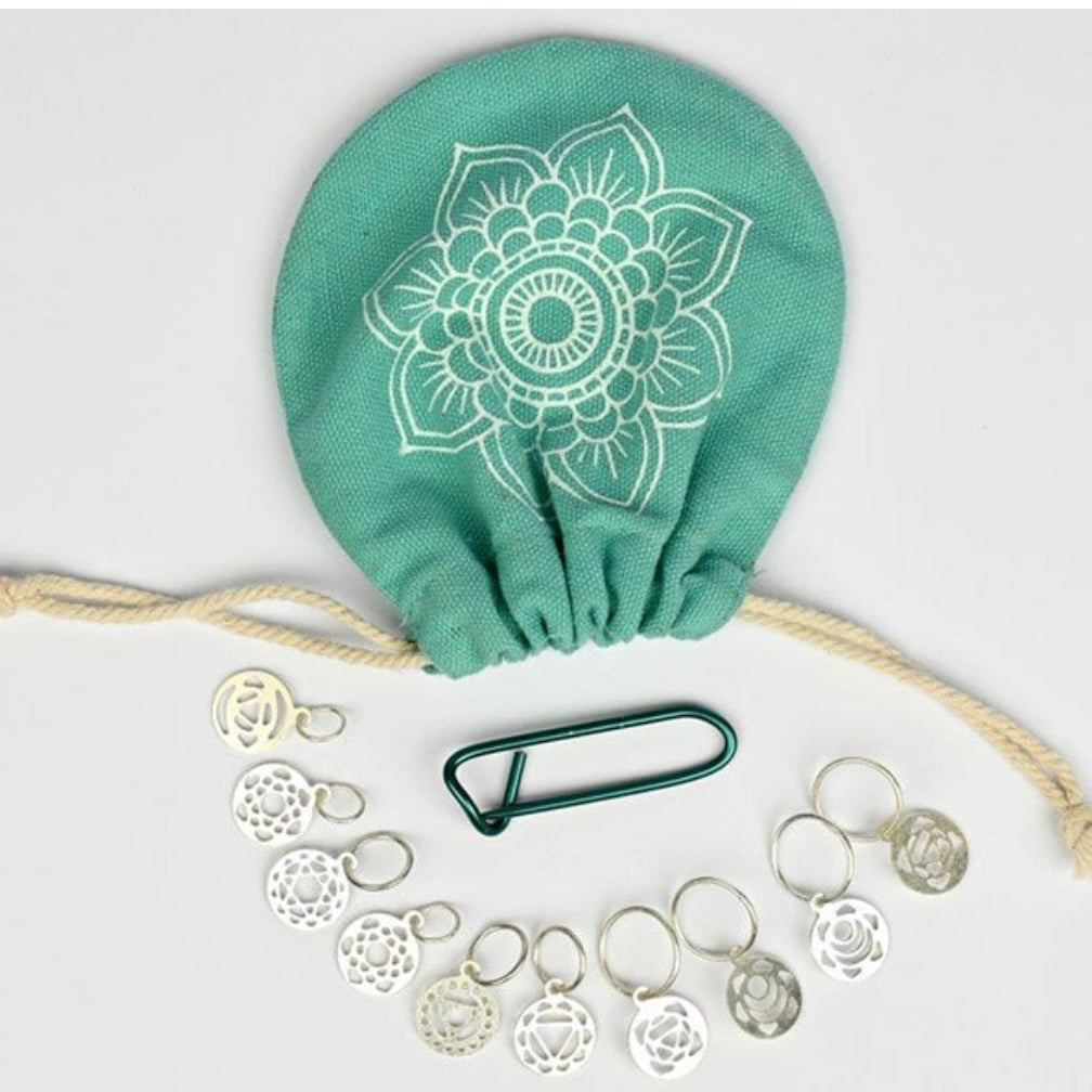 Sterling Silver Plated Chakra Stitch Markers