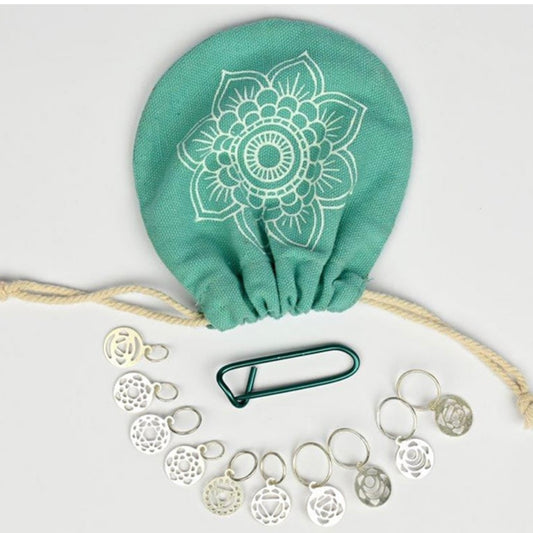 Sterling Silver Plated Chakra Stitch Markers