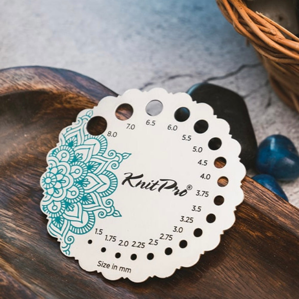 Sterling Silver Plated Metal Needle Gauge